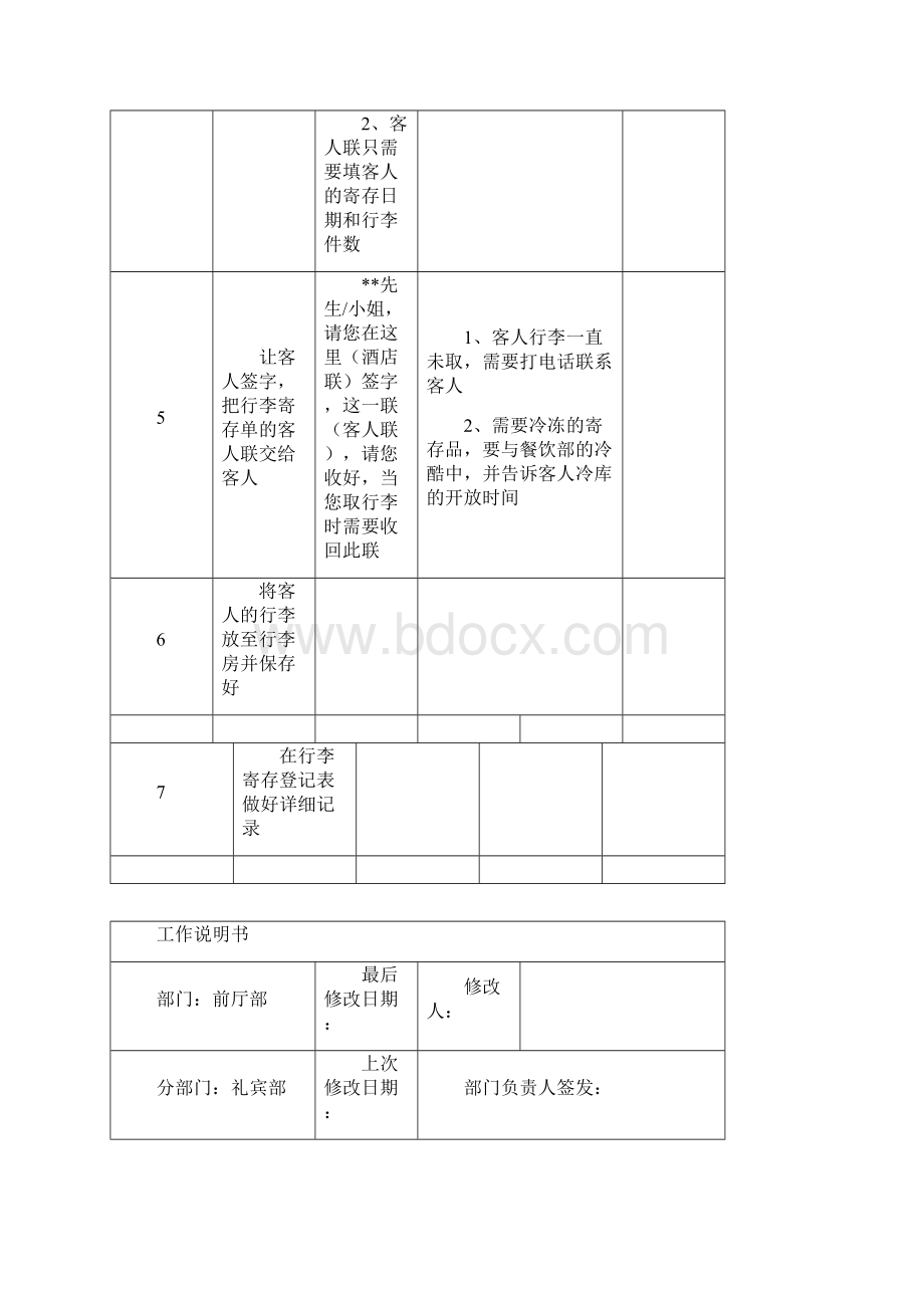 酒店礼宾部宁波和丰花园sop.docx_第3页