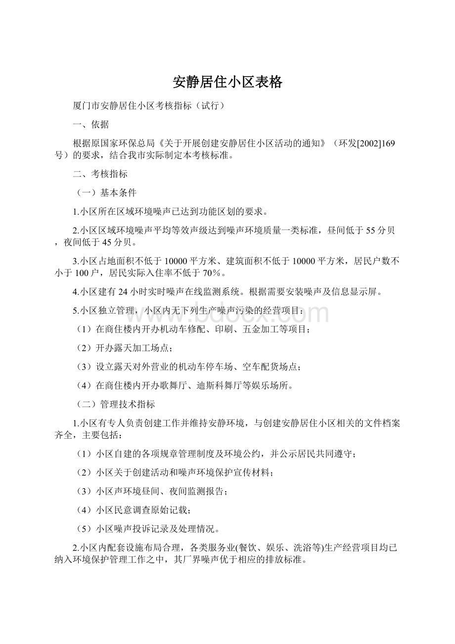 安静居住小区表格Word文档下载推荐.docx_第1页