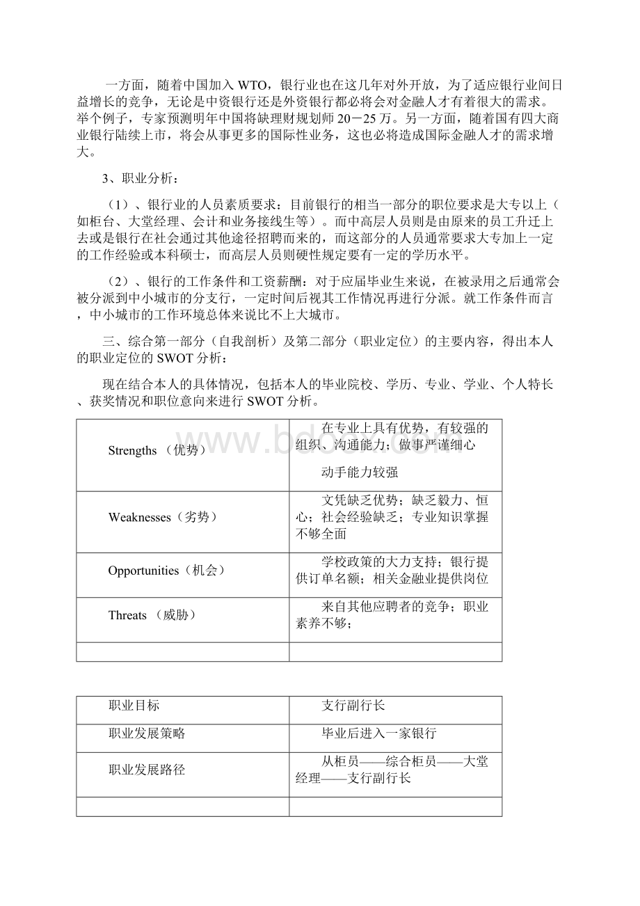 金融学专业大学生职业生涯规划书复习过程Word文件下载.docx_第3页