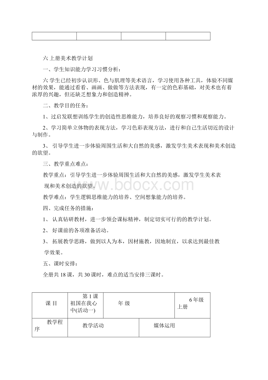 湖南人民出版社小学六年级上美术教案.docx_第2页