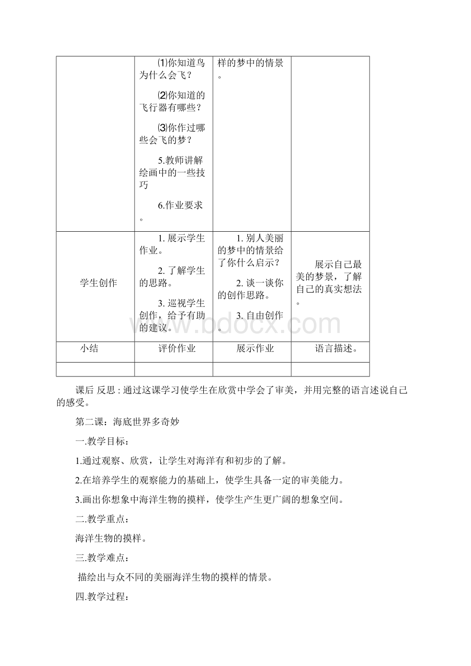 岭南版小学一年级下册美术教案全册 1.docx_第2页