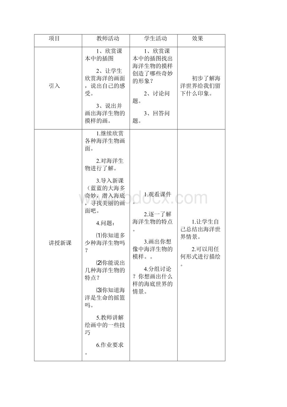 岭南版小学一年级下册美术教案全册 1.docx_第3页