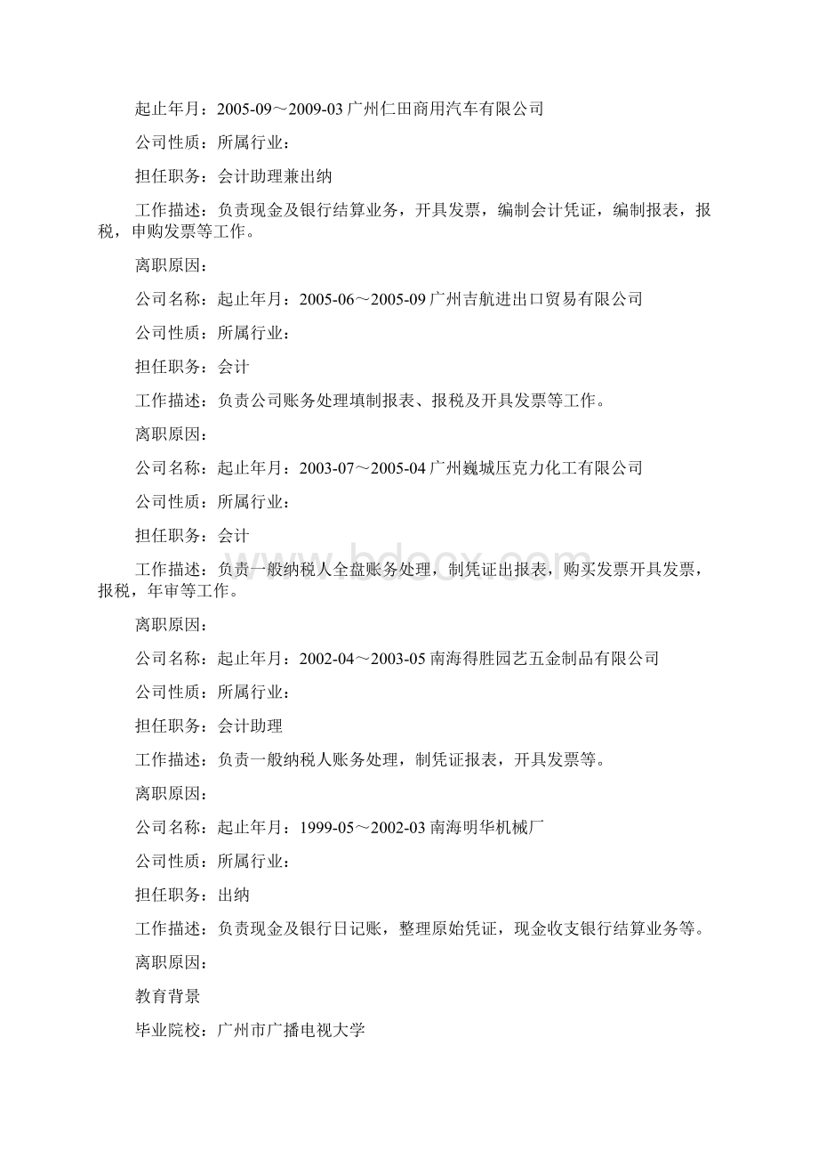 会计个人求职简历范例参考.docx_第2页