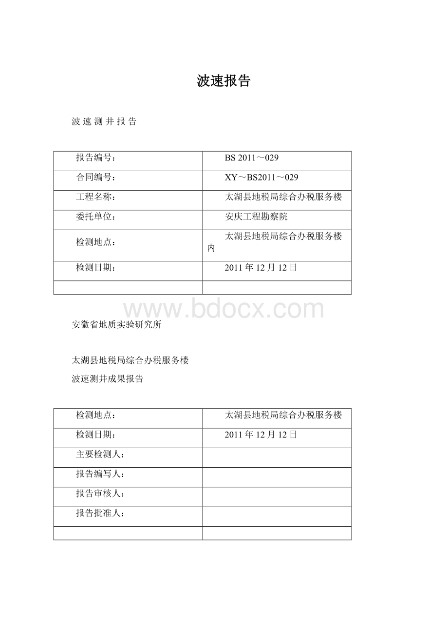 波速报告Word文档格式.docx