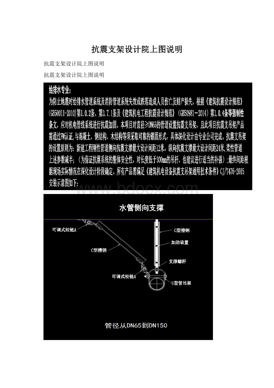 抗震支架设计院上图说明.docx