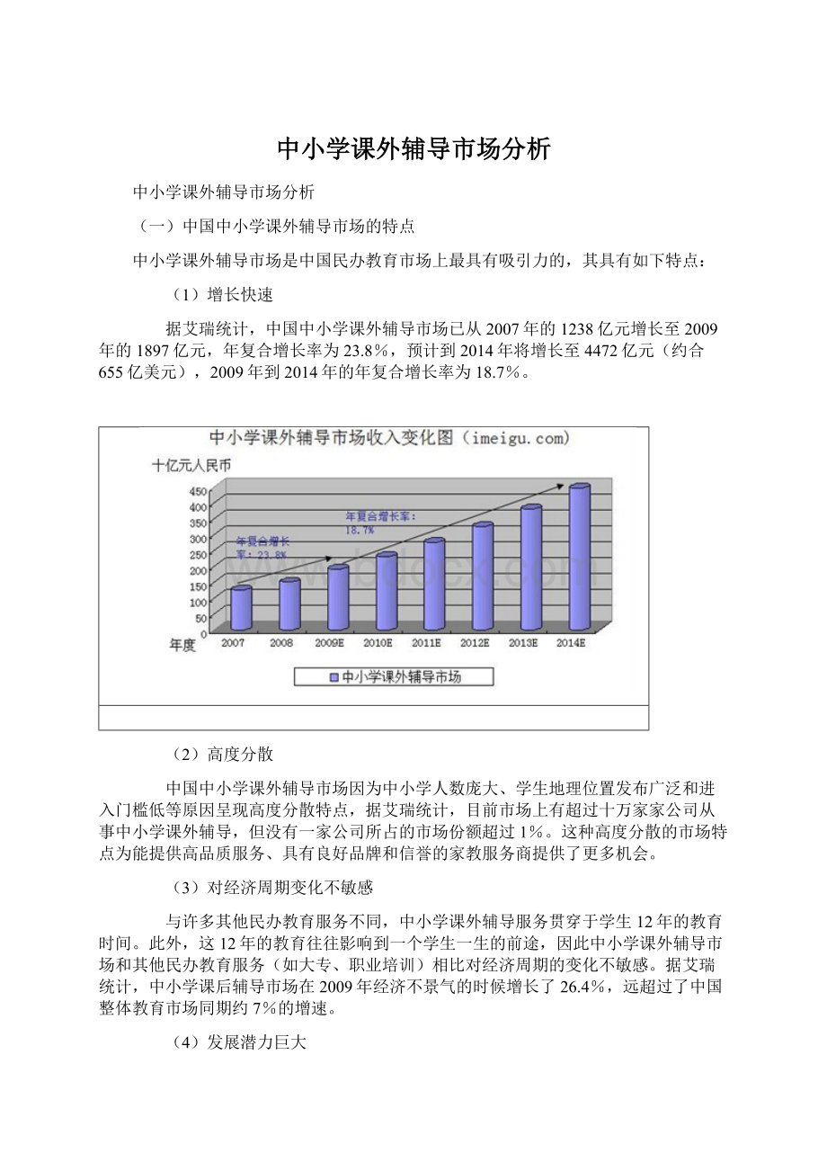 中小学课外辅导市场分析文档格式.docx