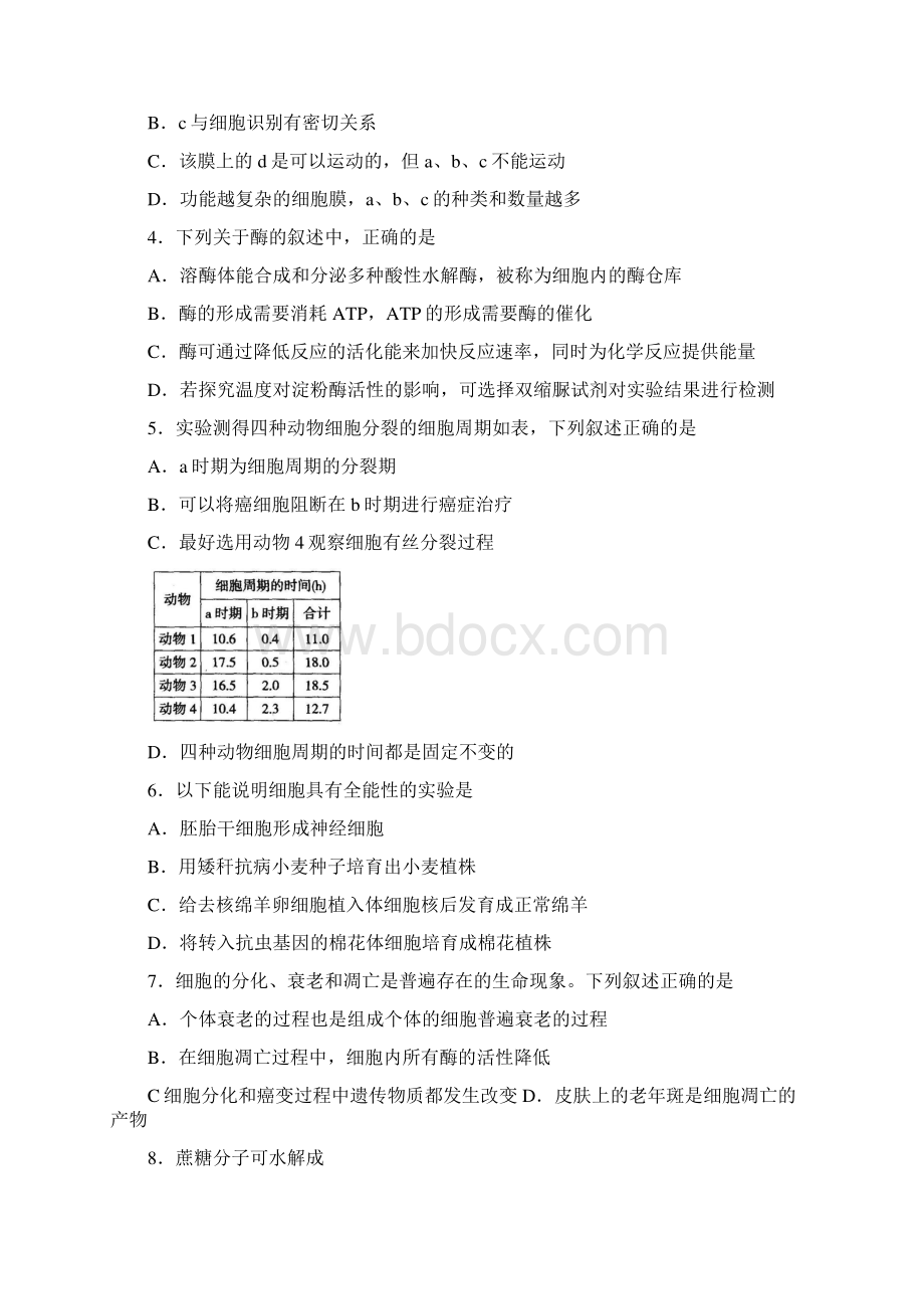 全国中学生生物学联赛山东赛区高中组预赛试题及答案.docx_第2页