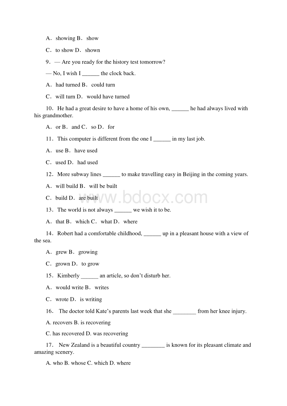 河北省定州中学届高三英语下学期周练试题四课件.docx_第2页