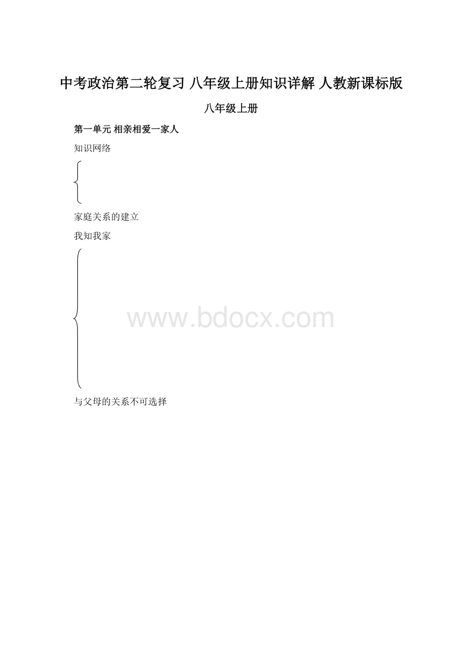 中考政治第二轮复习 八年级上册知识详解 人教新课标版.docx