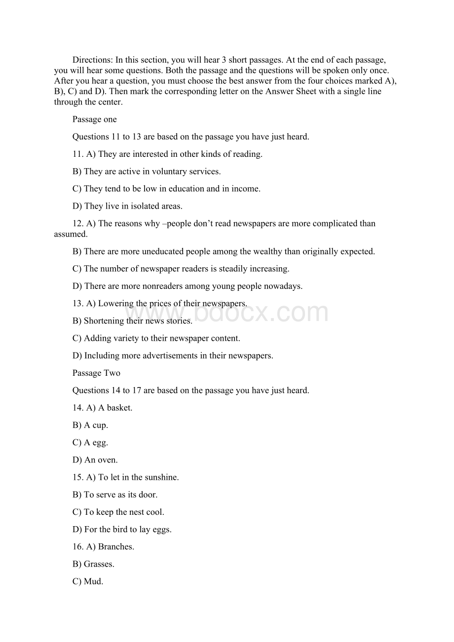 大学英语四级真题及参考答案大学新鲜事.docx_第3页