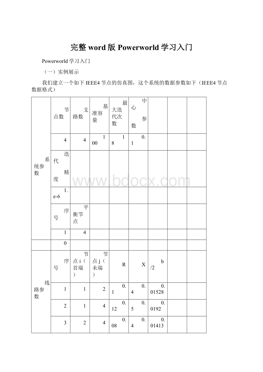 完整word版Powerworld学习入门Word格式.docx_第1页