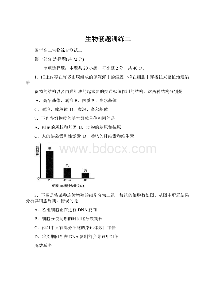 生物套题训练二.docx_第1页