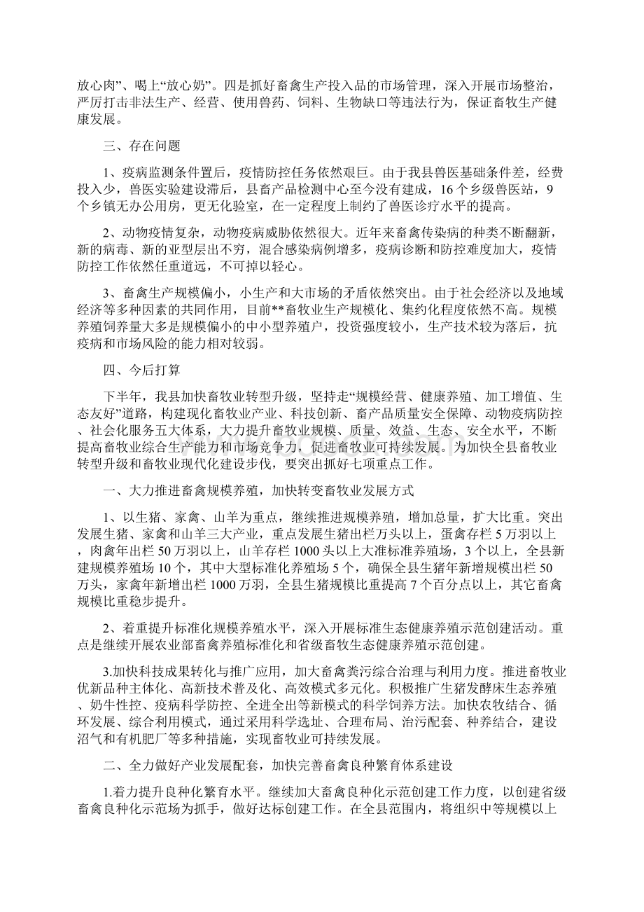 全县畜牧工作情况汇报Word格式文档下载.docx_第3页