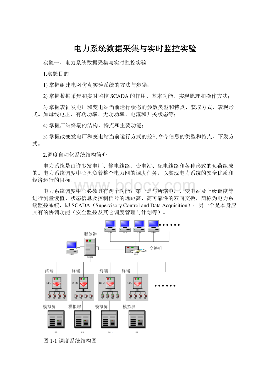 电力系统数据采集与实时监控实验Word格式文档下载.docx_第1页