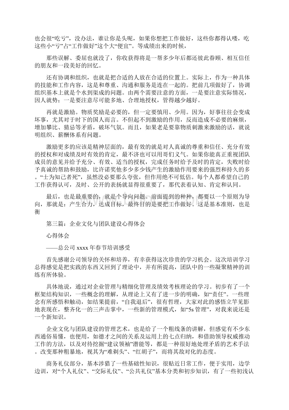 团队建设心得体会精选多篇.docx_第3页