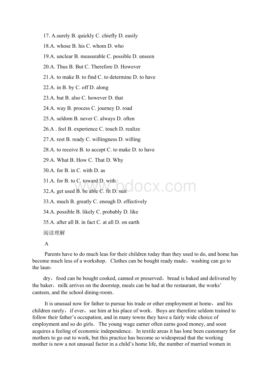 外研版高中英语选修8 Module 1 测试题.docx_第3页