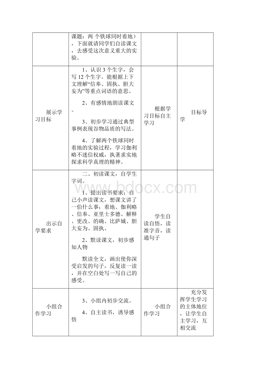 人教版四年级语文下册导学案第七单元.docx_第2页