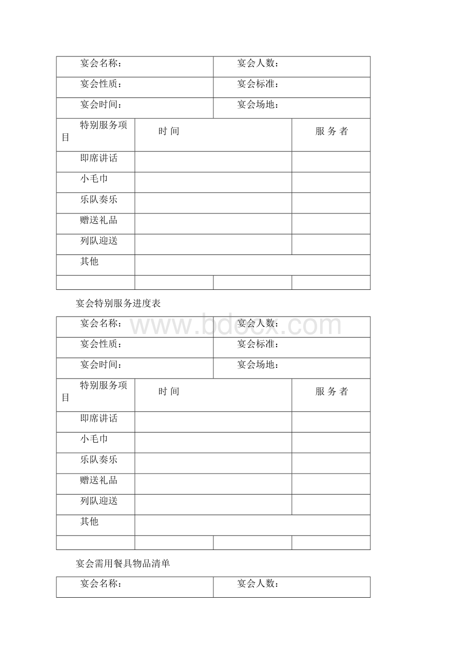 常用宴会进度和服务检查表解析.docx_第2页