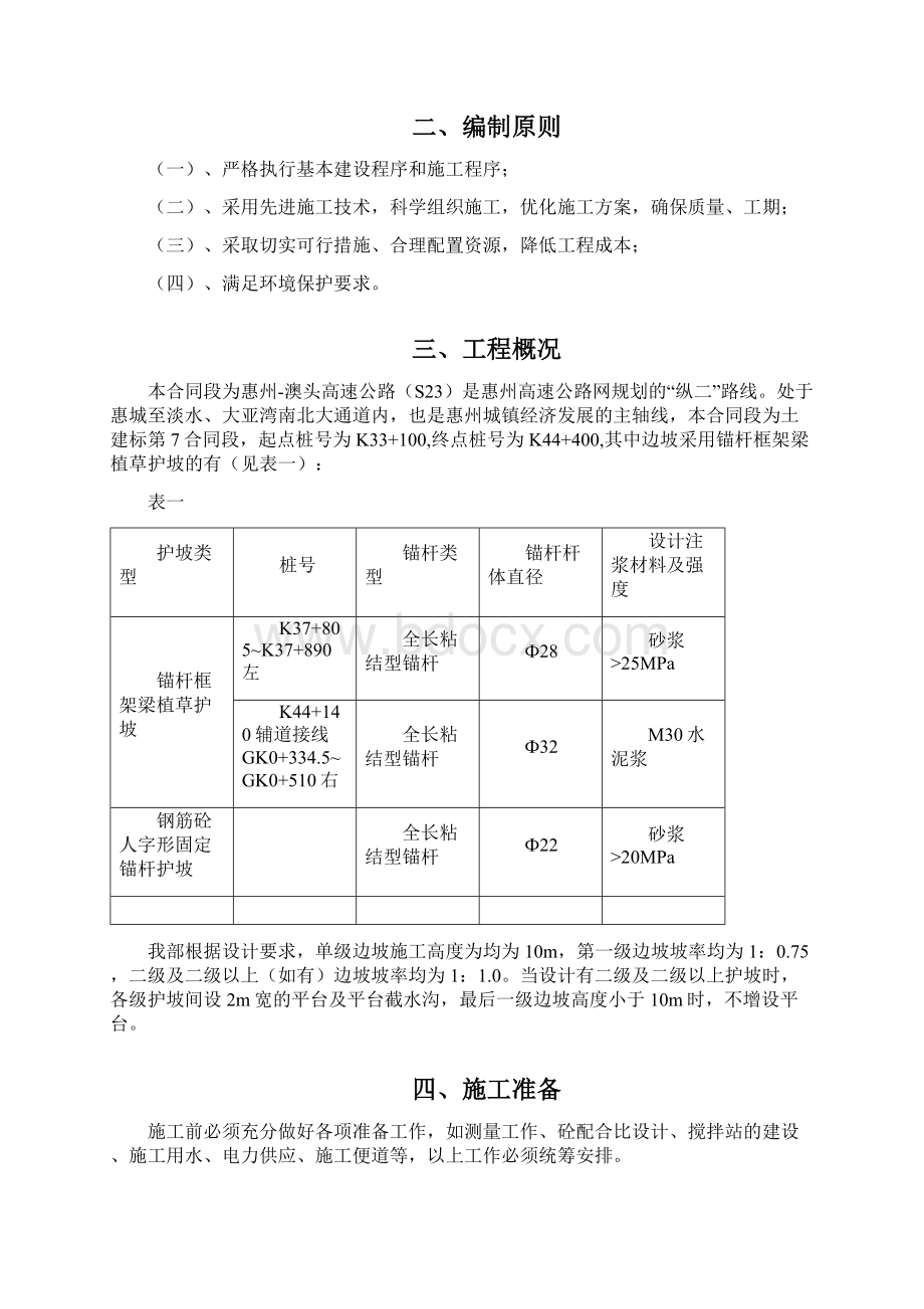 锚杆框架梁护坡施工方案终版.docx_第2页