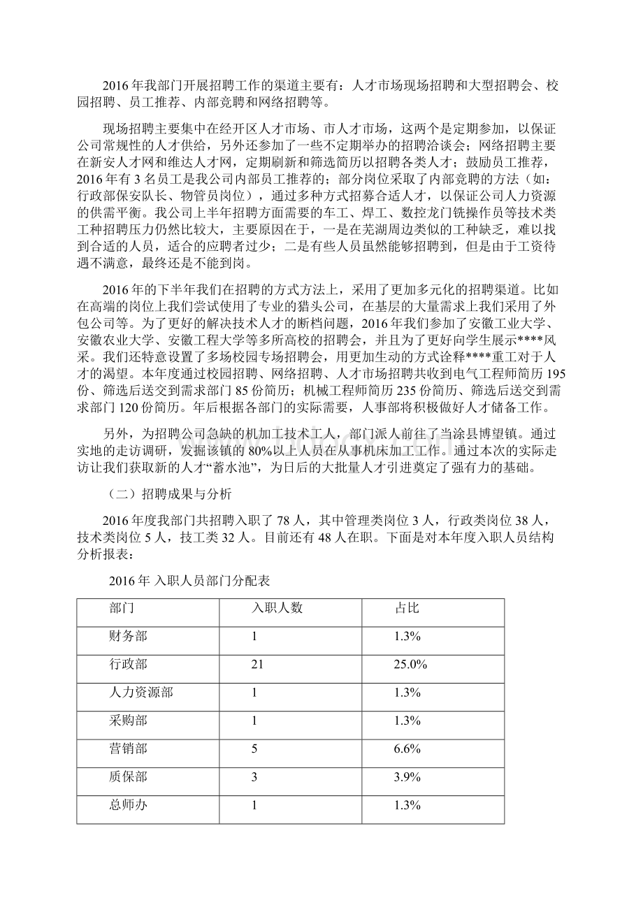 人力资源部度工作总结和工作计划.docx_第3页