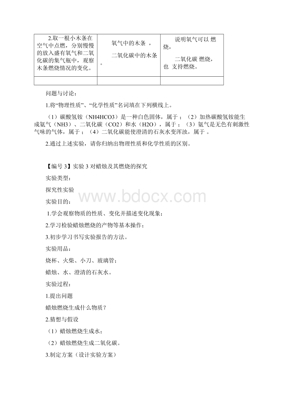 人教版 九年级上下册化学实验报告单.docx_第3页