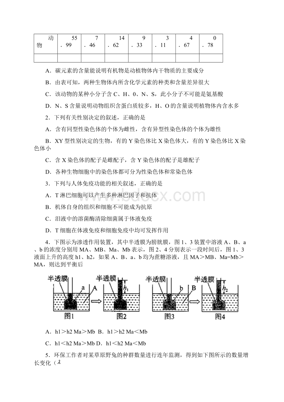 龙泉中学宜昌一中届高三年级联考 理科综合试题.docx_第2页