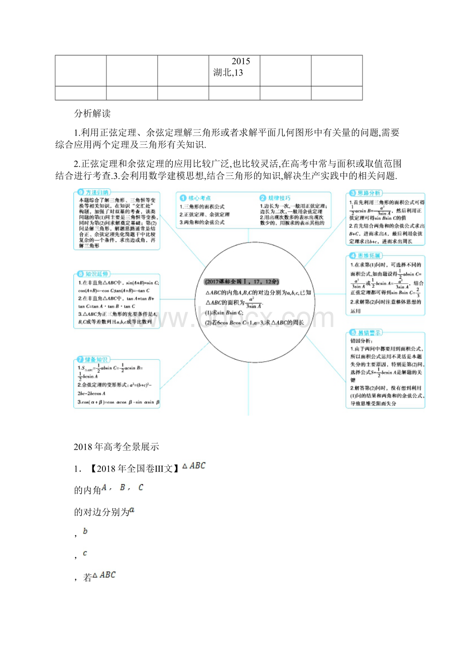 高考全国卷真题分类优选11解三角形Word文件下载.docx_第2页