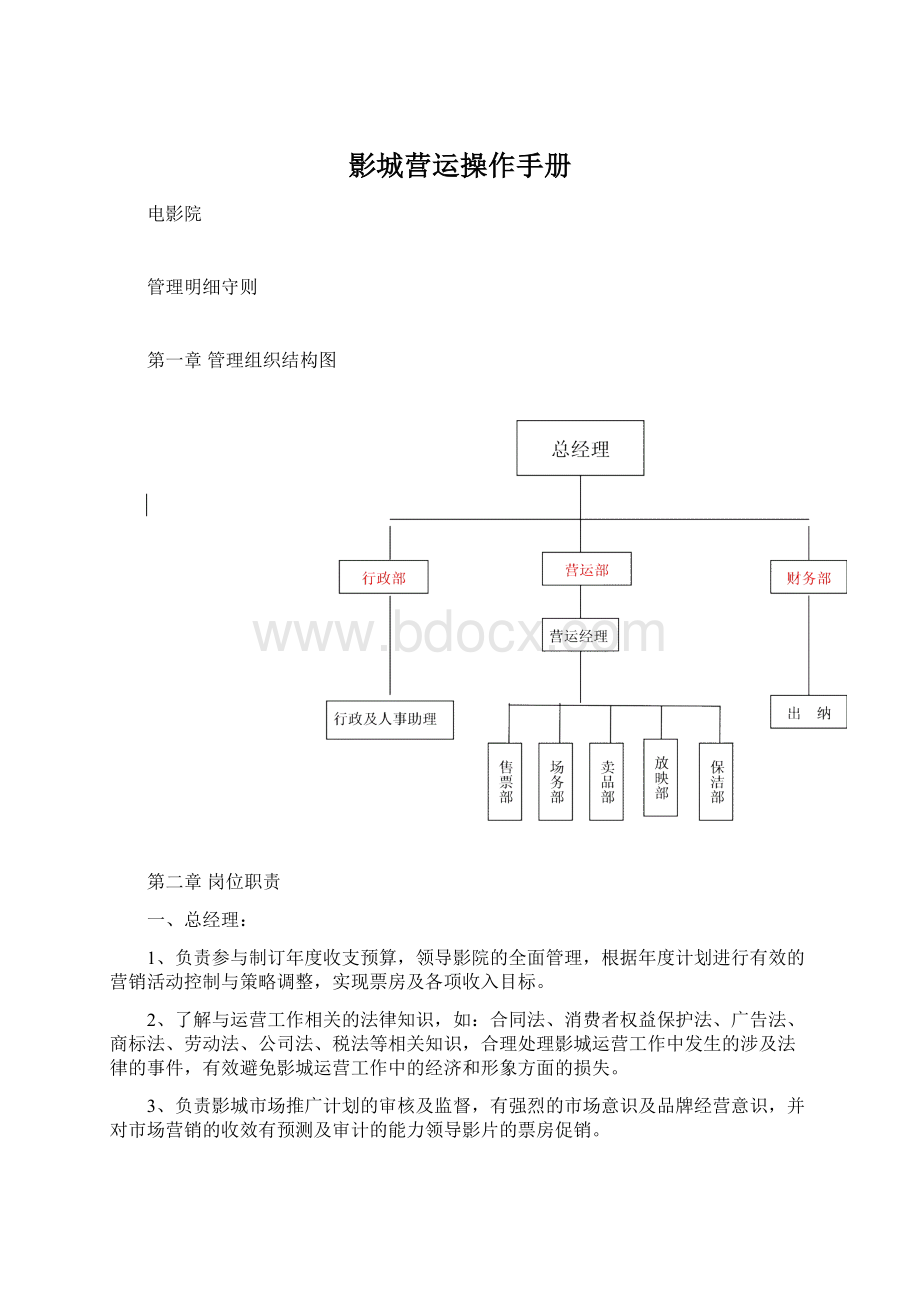 影城营运操作手册.docx