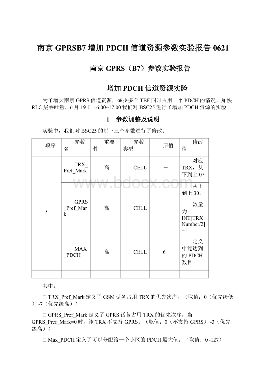 南京GPRSB7增加PDCH信道资源参数实验报告0621.docx