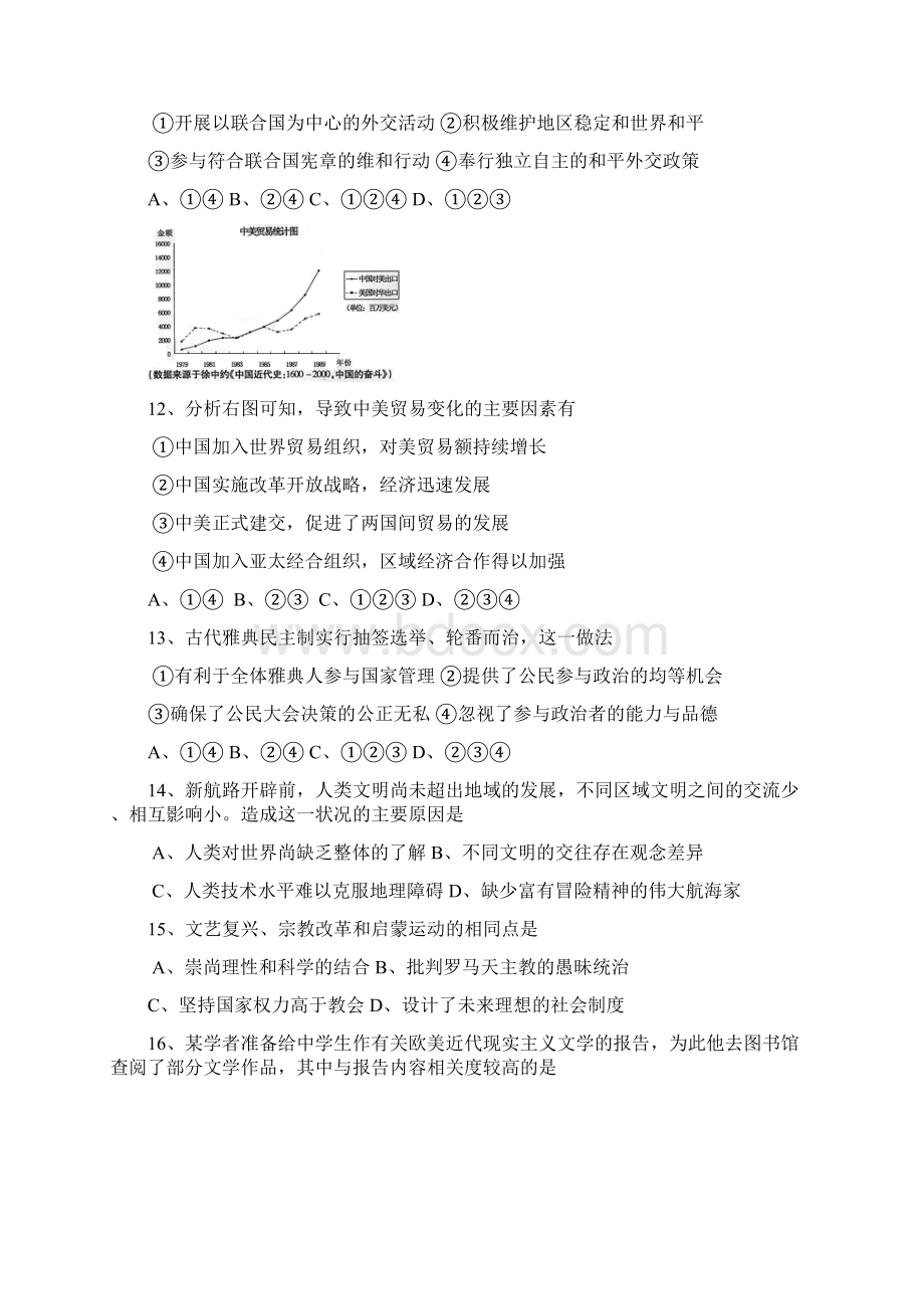 全国高考历史试题及答案江苏卷.docx_第3页