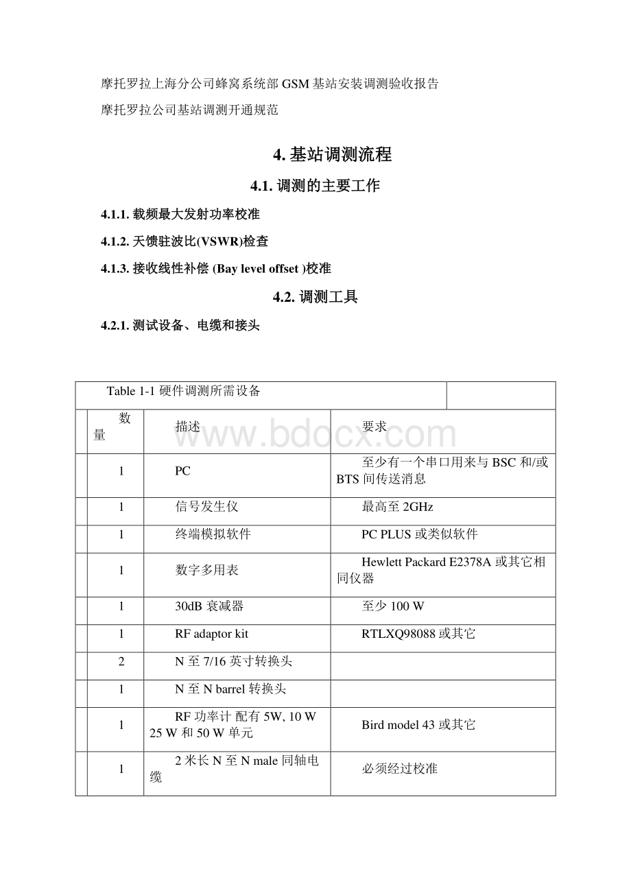 Horizen Macro基站调测技术要求文档格式.docx_第2页