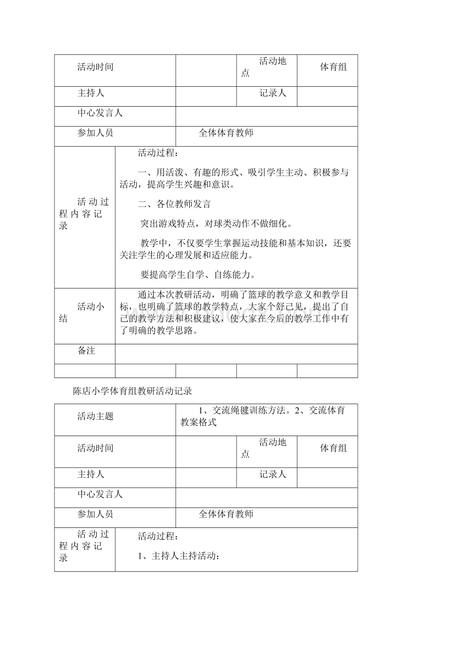 陈店小学体育组教研活动记录.docx_第2页