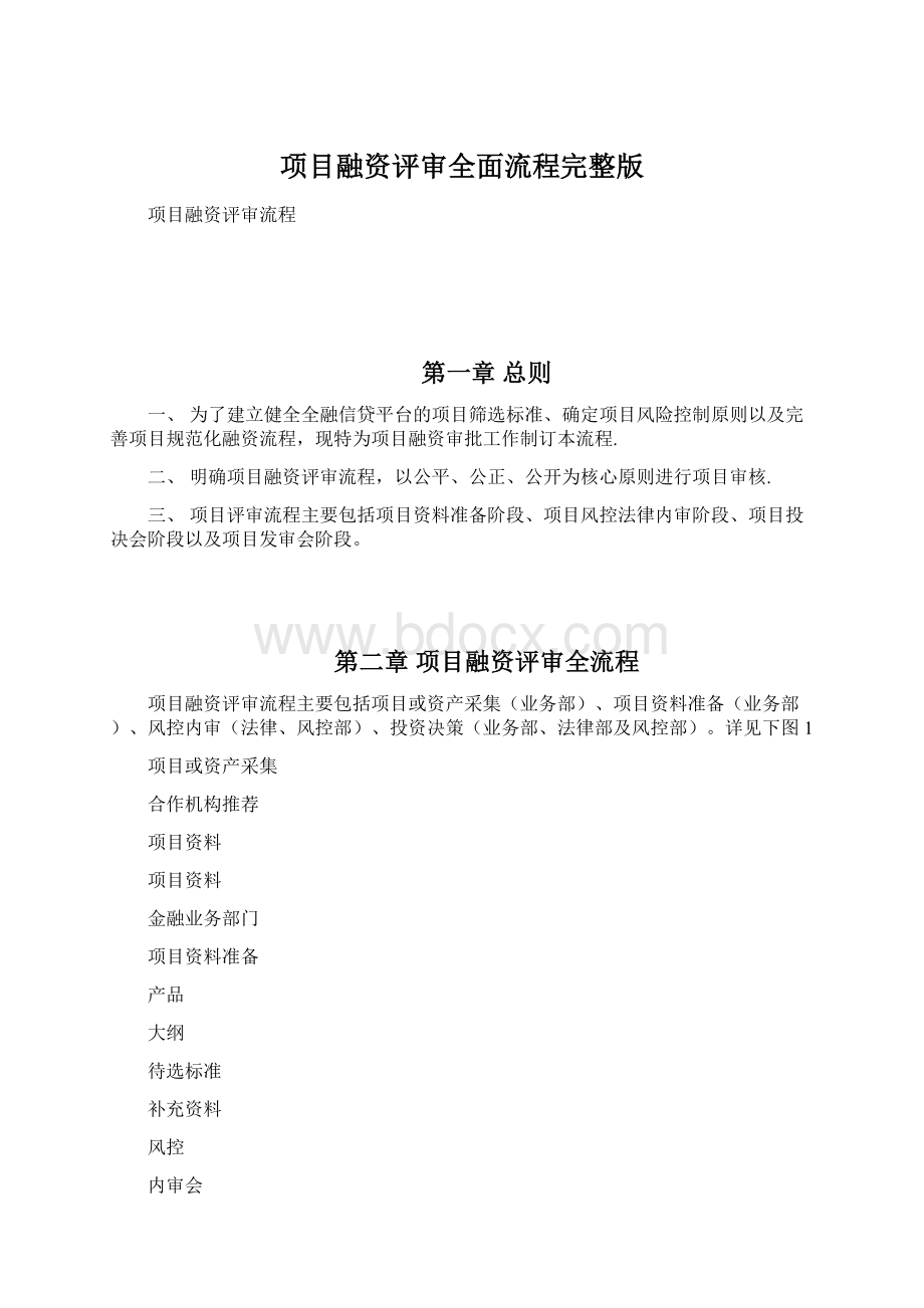 项目融资评审全面流程完整版.docx