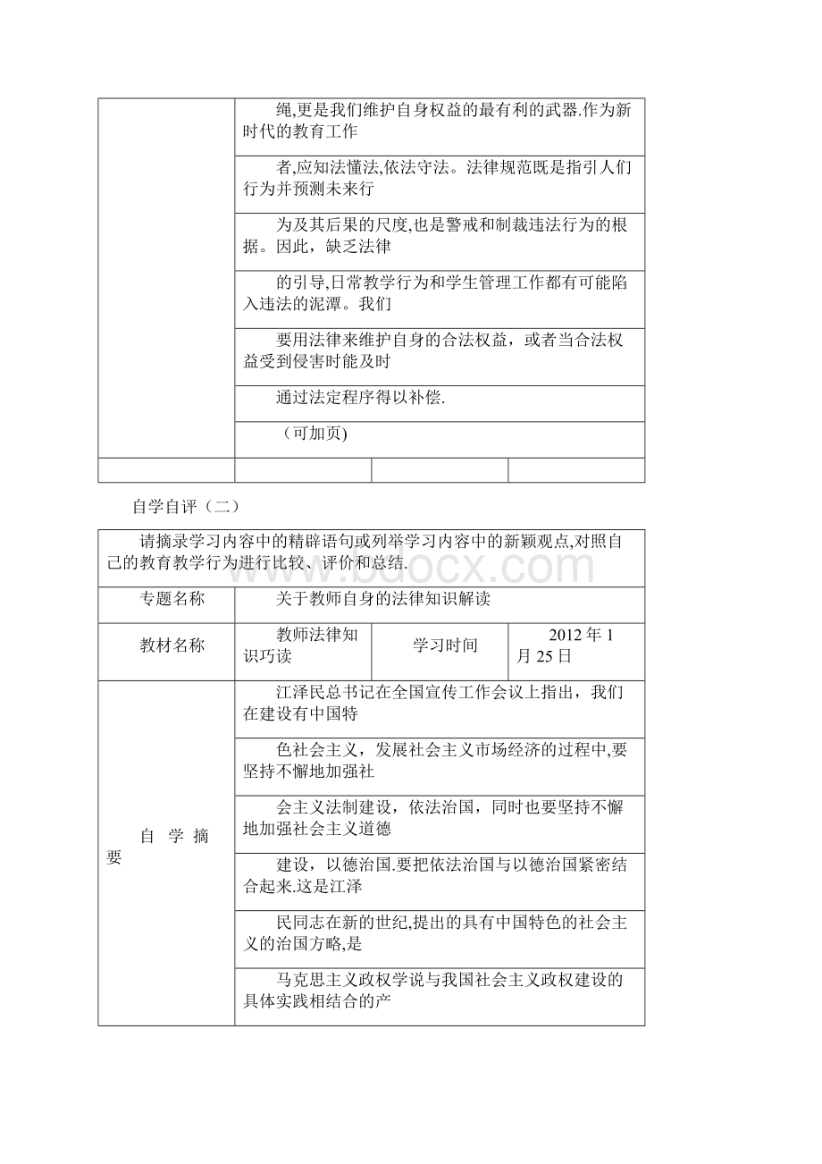 完整word版教师专业发展报告册Word文档格式.docx_第3页