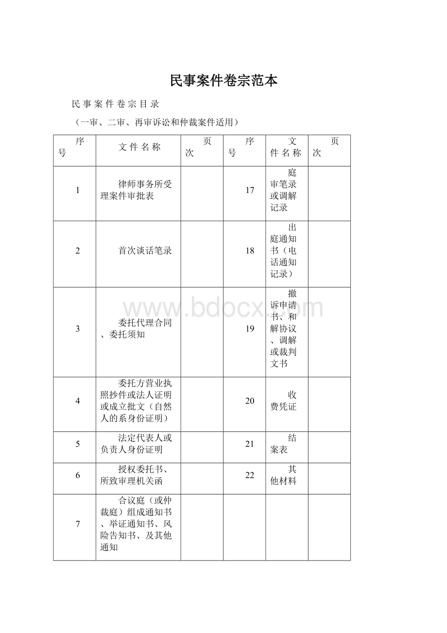 民事案件卷宗范本.docx_第1页