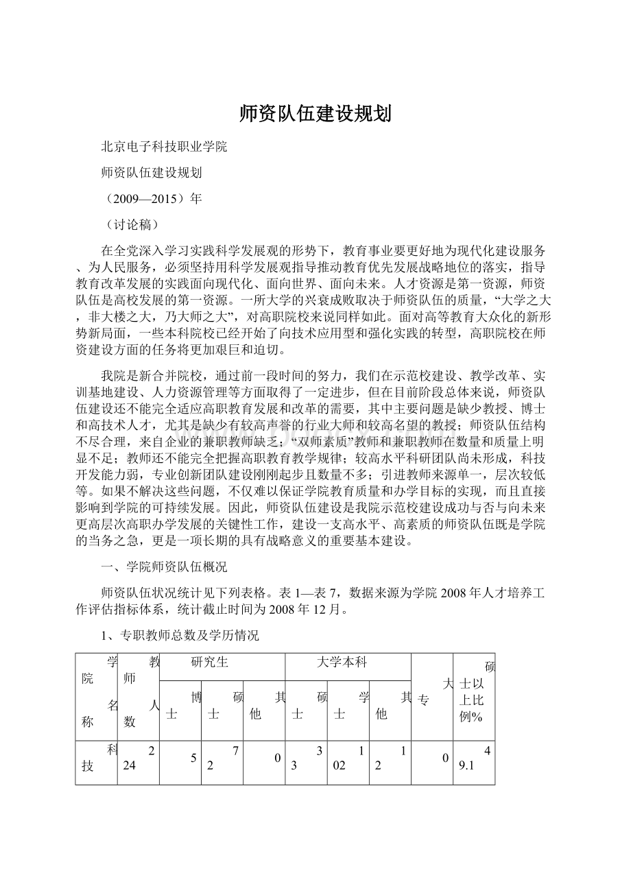 师资队伍建设规划.docx