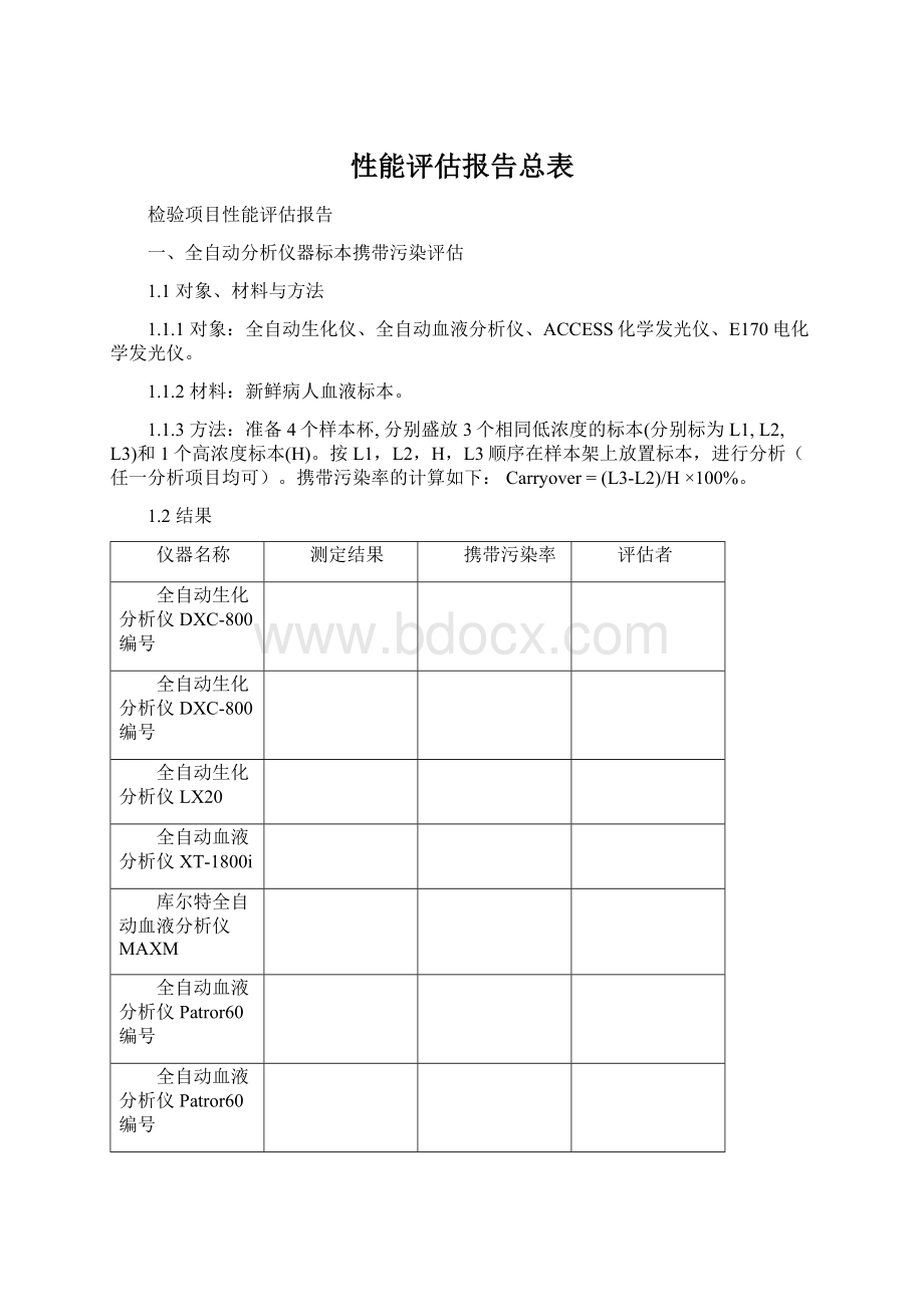 性能评估报告总表.docx_第1页