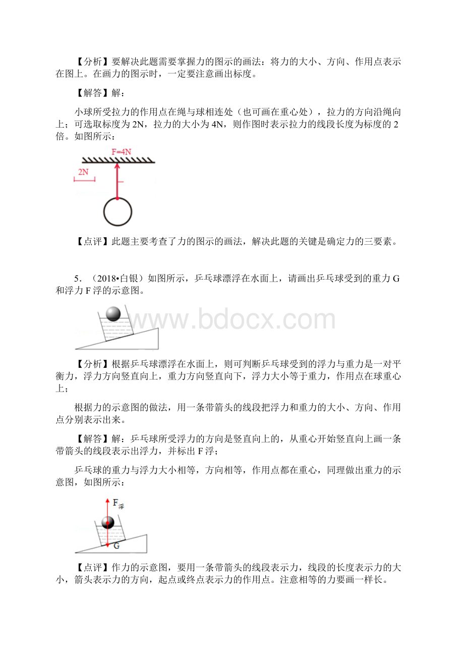 中考物理专题复习力学力的示意图二答案解析Word下载.docx_第3页