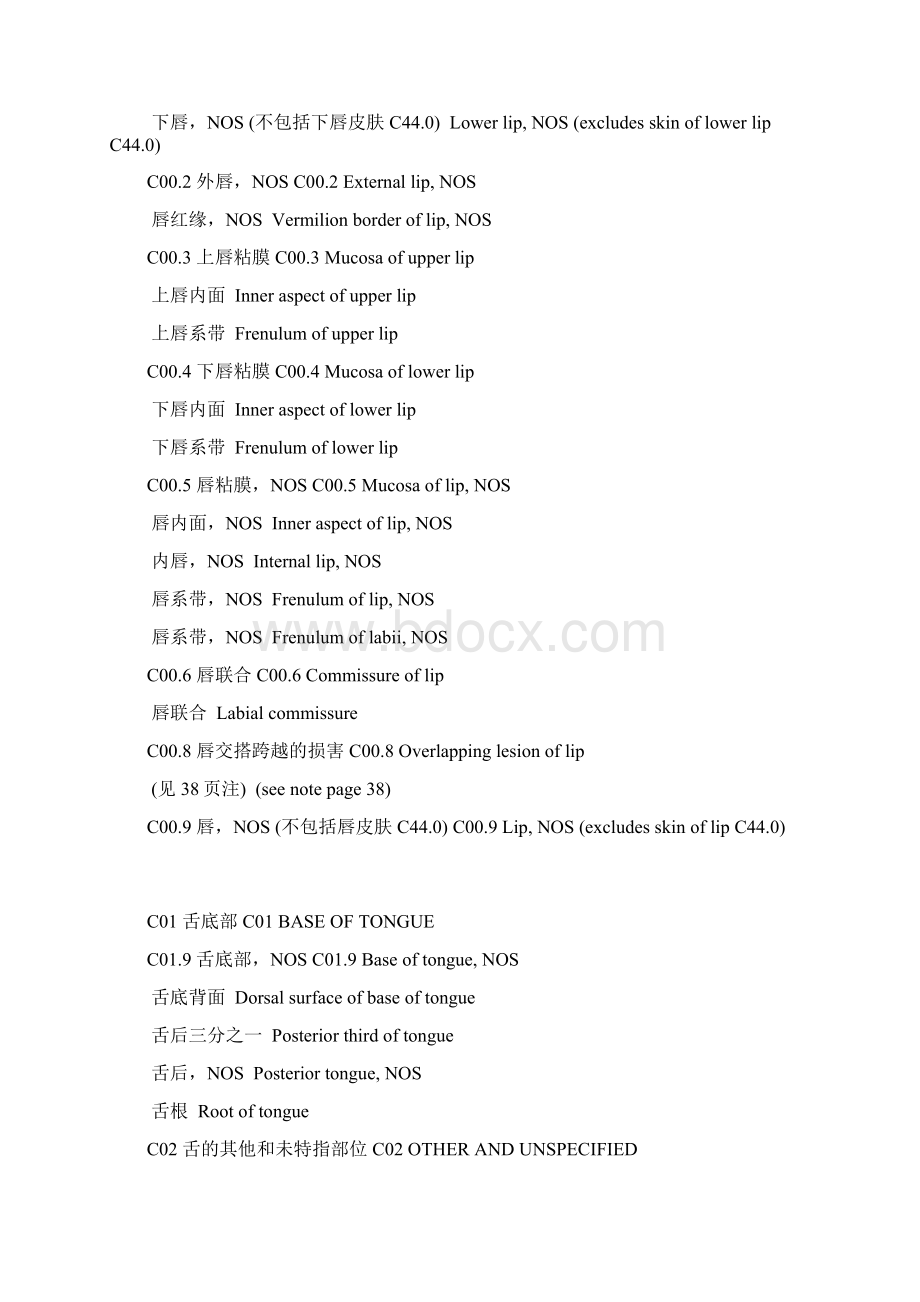 最新ICDO3解剖学编码Word文件下载.docx_第2页