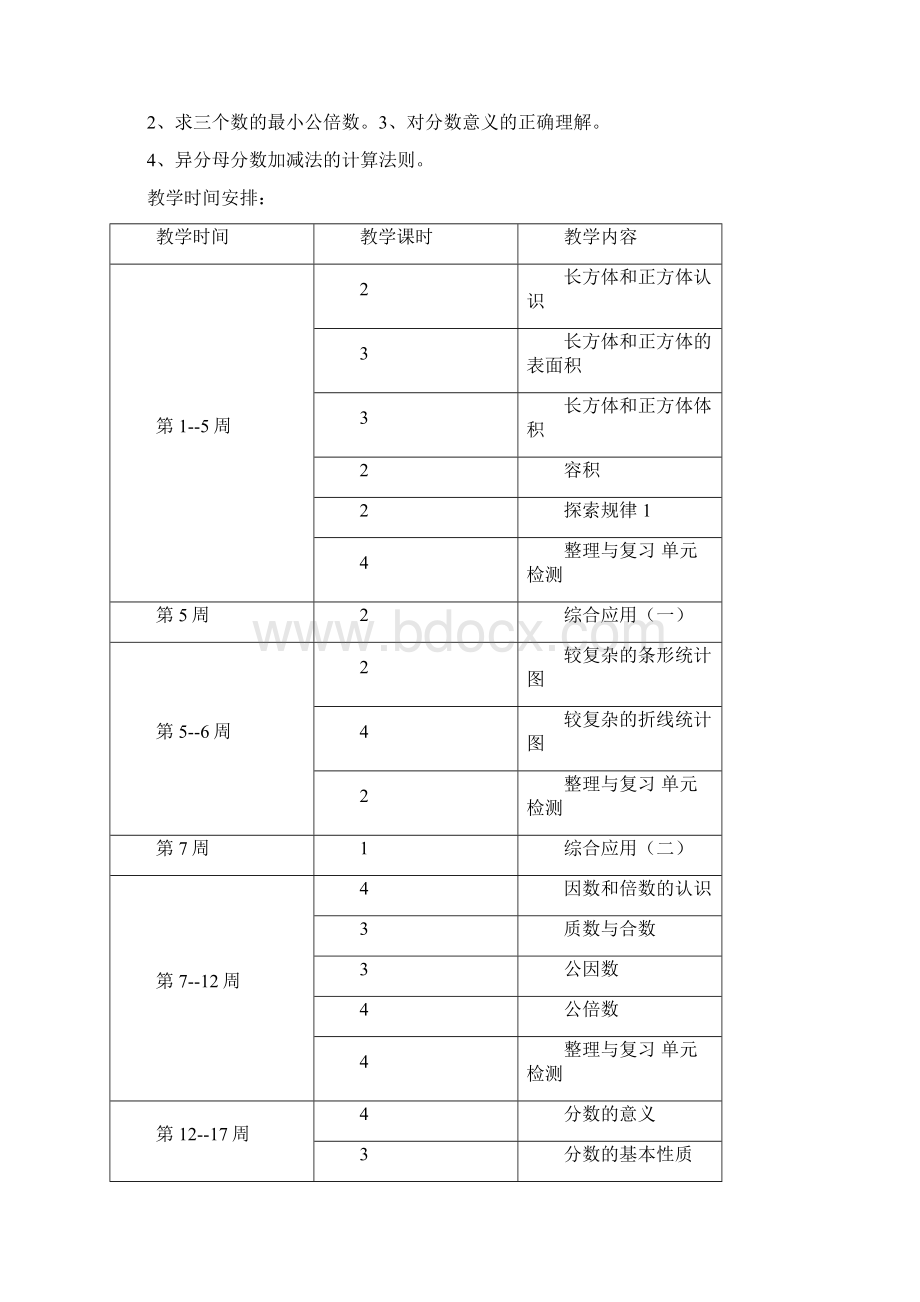 北京课改版小学数学第十册五年级下册全册教案.docx_第3页