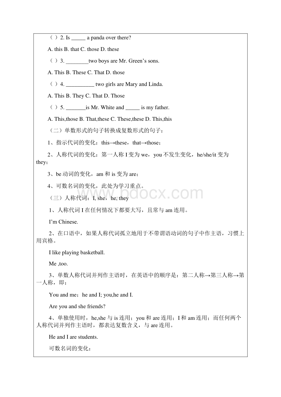 最新英语人教版七7年级Unit2重要知识点及练习题Word文档格式.docx_第2页