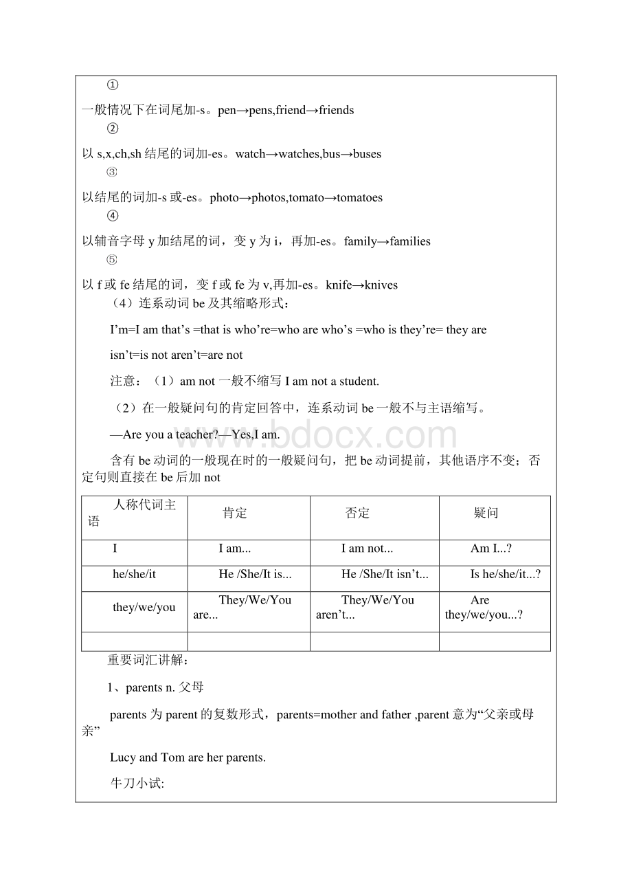 最新英语人教版七7年级Unit2重要知识点及练习题Word文档格式.docx_第3页