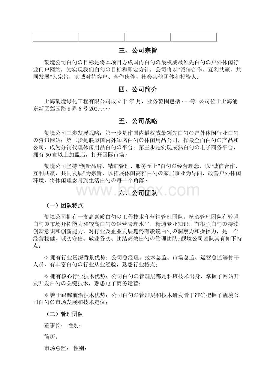 户外休闲用品B2B2C网站平台建设项目商业计划书.docx_第3页