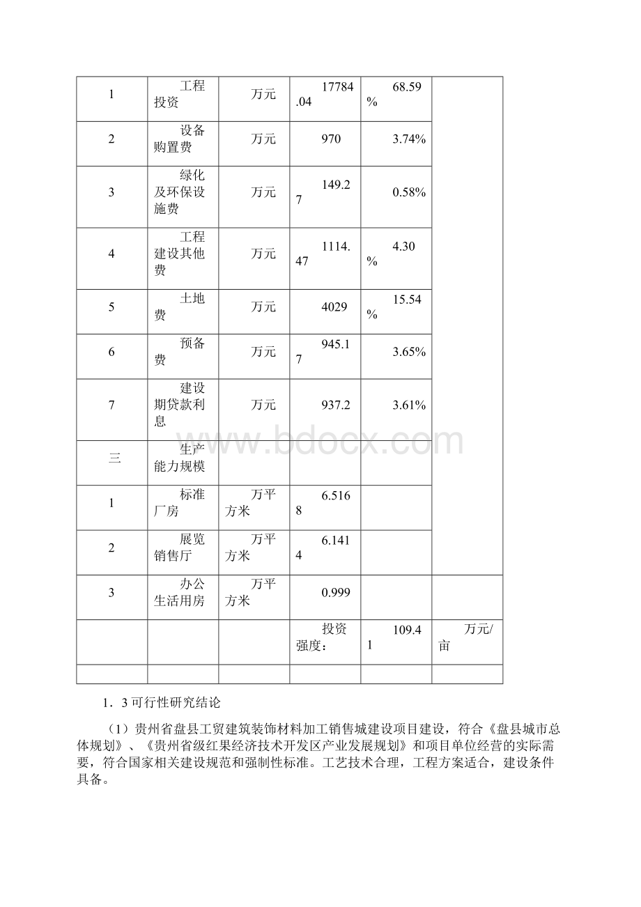 贵州省盘县工贸建筑装饰材料加工销售城项目可行性策划书.docx_第3页