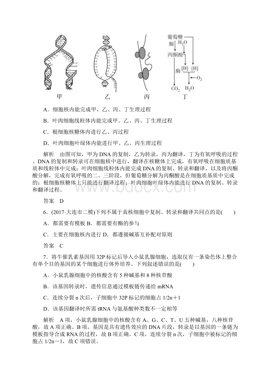 高三生物一轮复习题组层级快练 作业22.docx_第3页