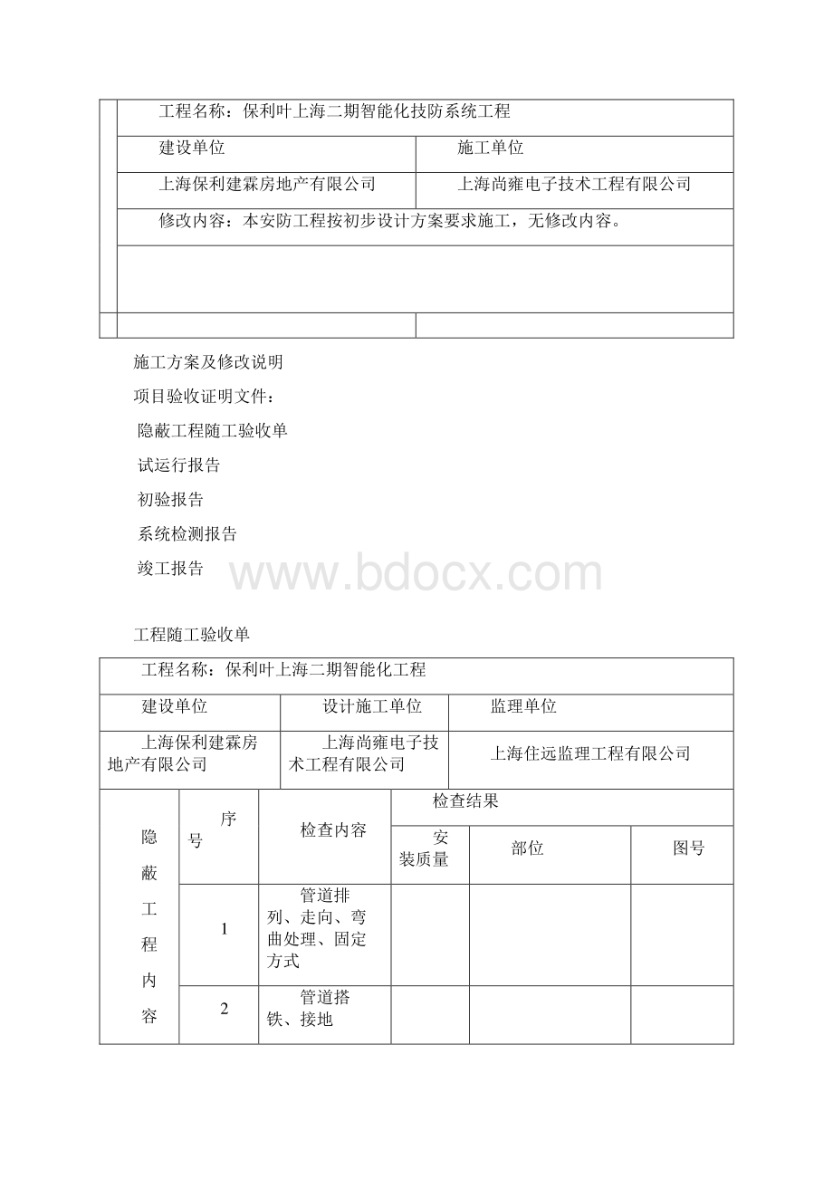 保利夜上海智能化技防系统工程竣工申请报告.docx_第2页