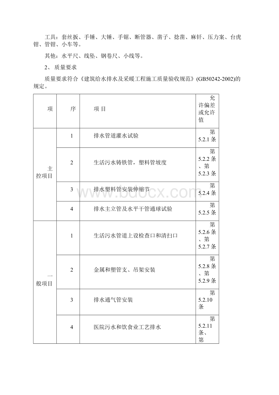 排水管道安装工程标准.docx_第2页