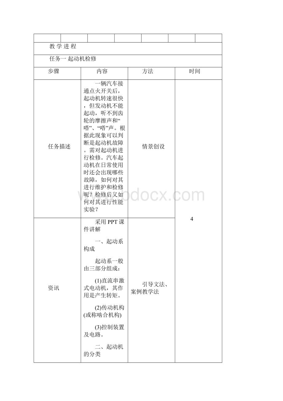 汽车电器系统检修一体化教学设计项目三文档格式.docx_第3页