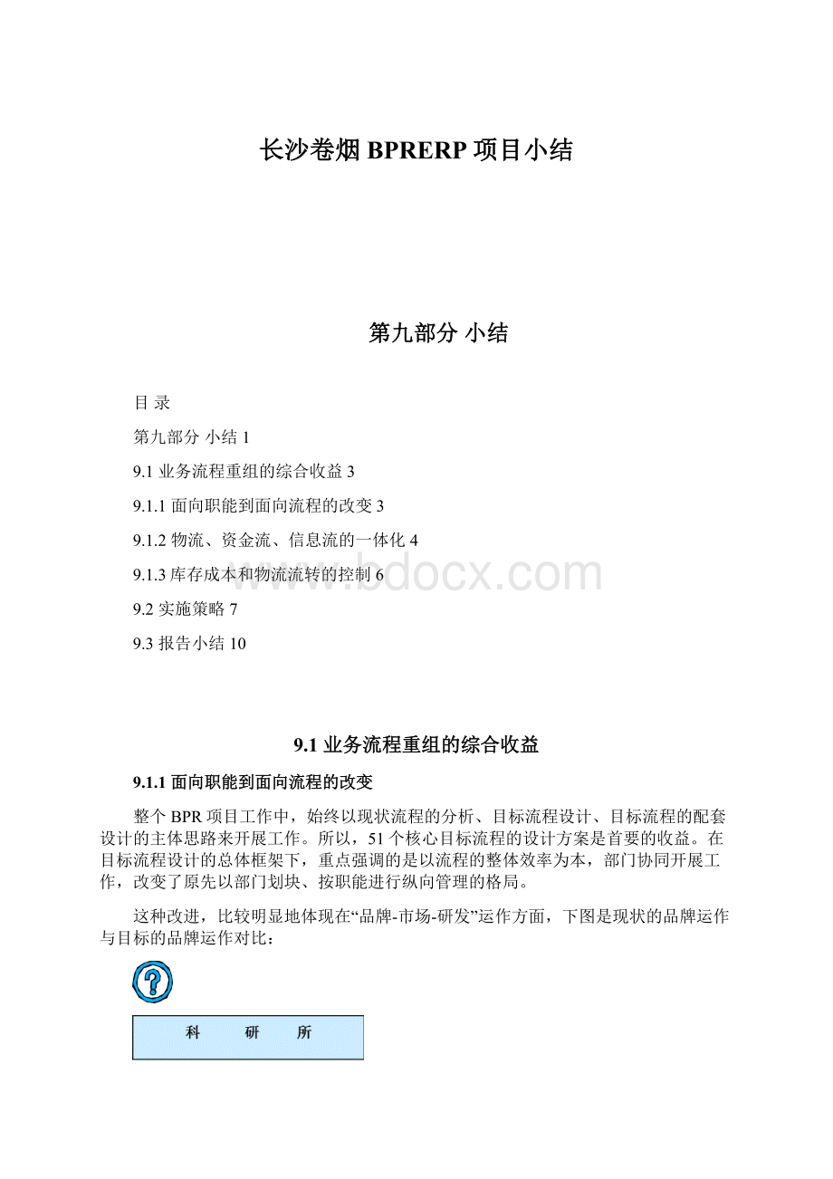 长沙卷烟BPRERP项目小结Word文件下载.docx