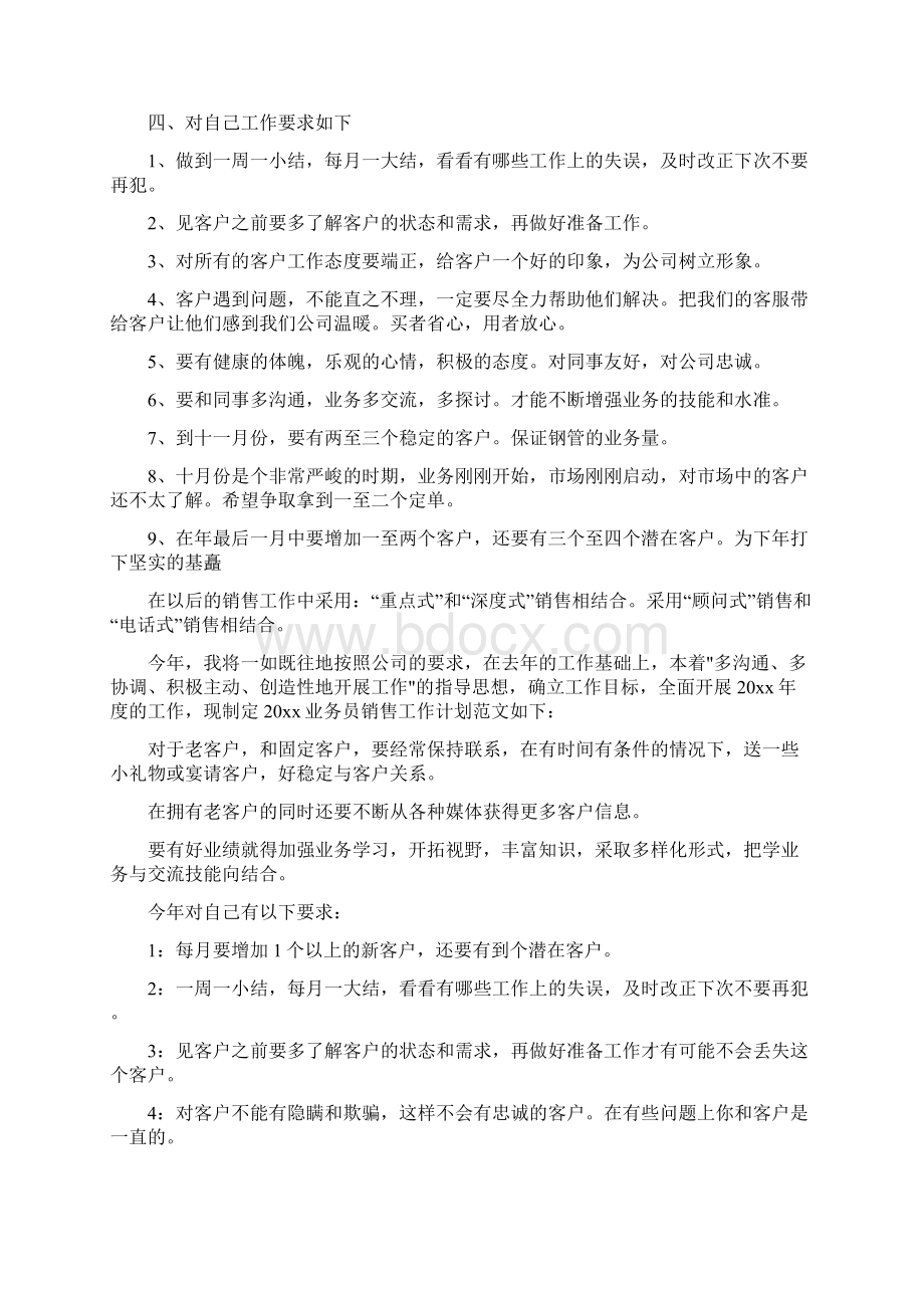 销售业务员个人工作计划.docx_第2页